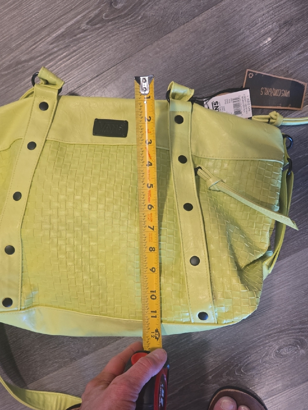 Vans Large Neon Yellow Women's Shoulder/Totes Bag Nwt - Picture 9 of 10